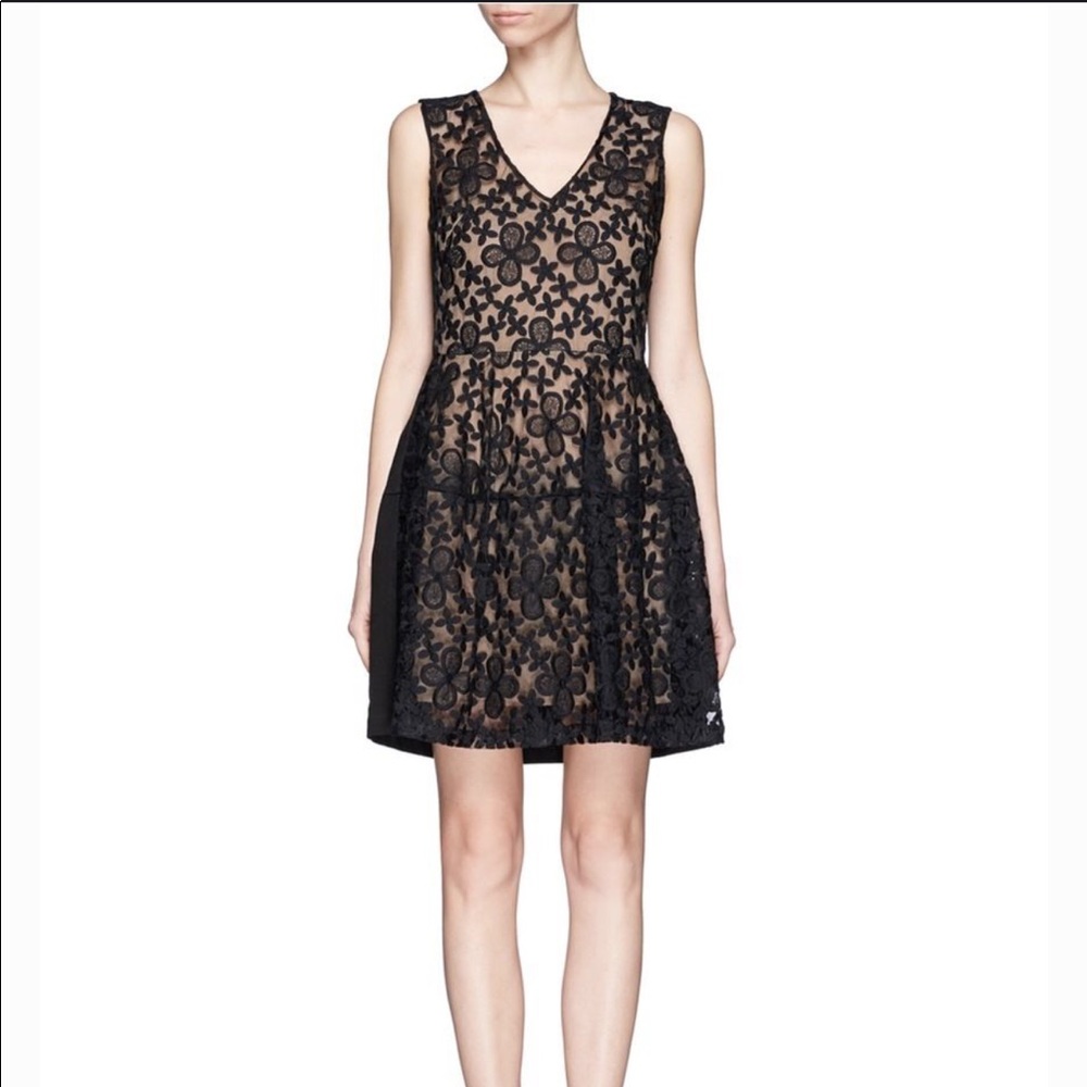 Maje black color lace dress size 1